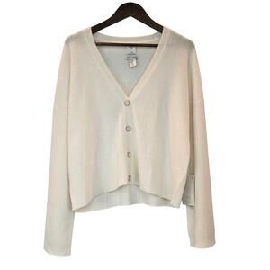 Joie Cream V-Neck Button Sweater